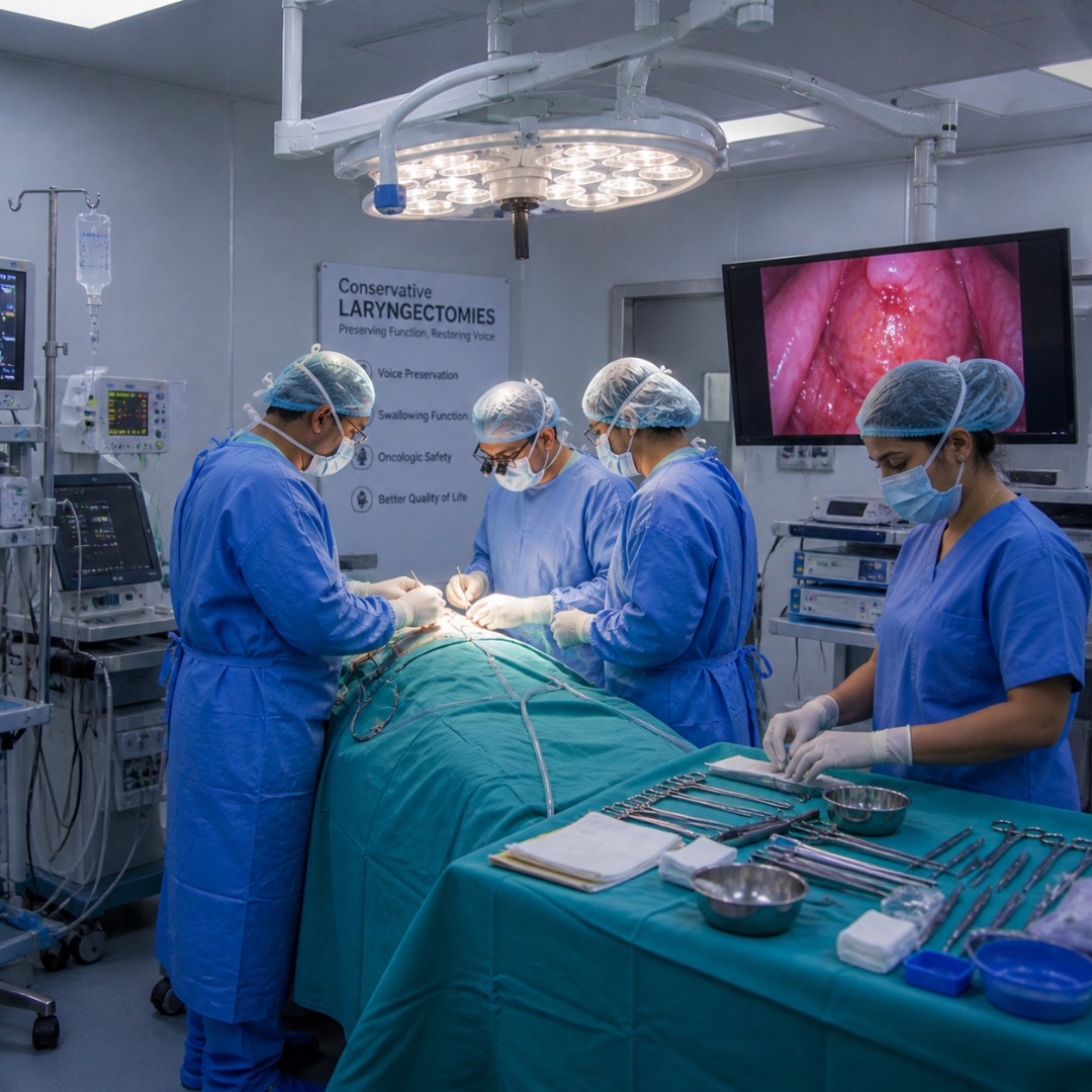 Conservative Laryngectomies treatment in Jaipur by expert ENT surgeons