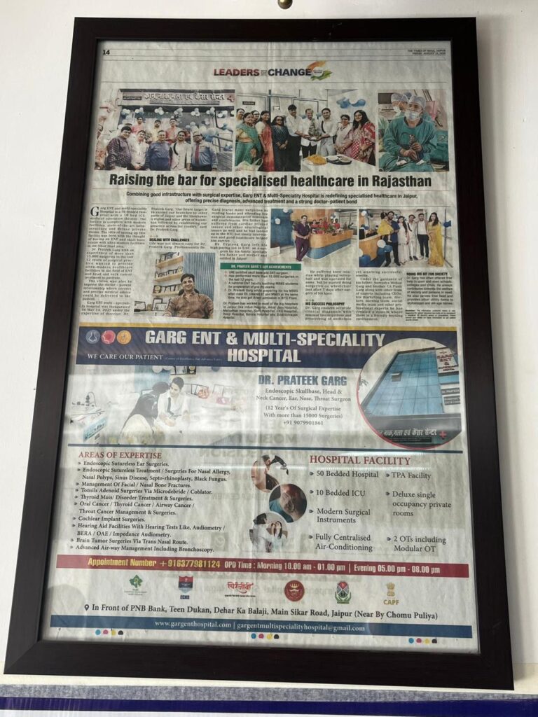 Garg ENT & Multi-Speciality Hospital: Redefining Healthcare Excellence in Rajasthan