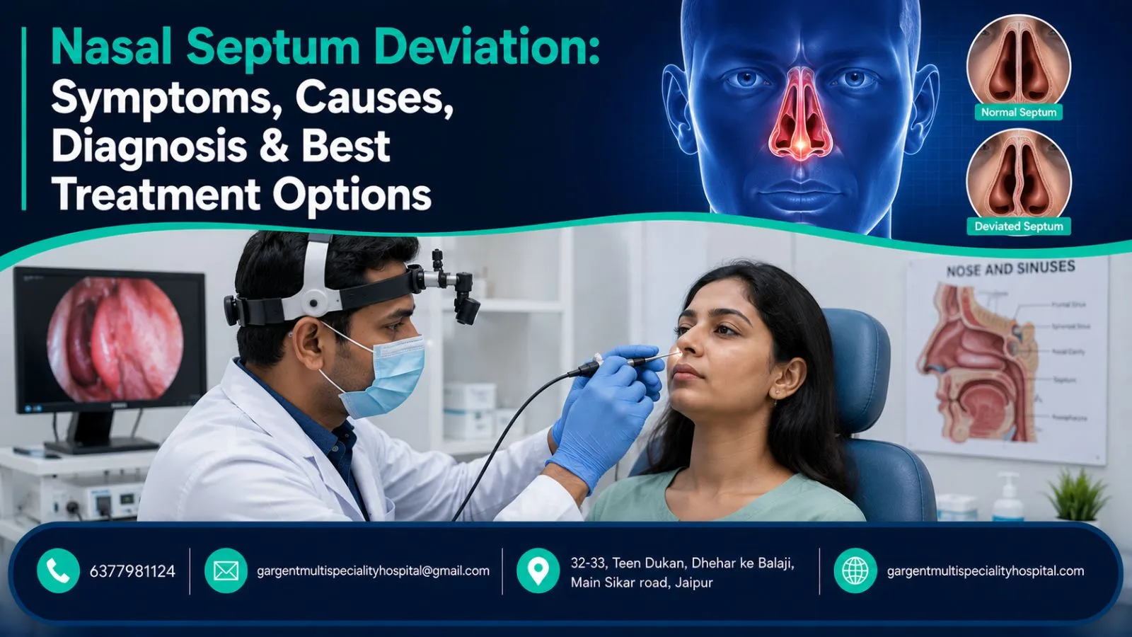 Nasal Septum Deviation: Symptoms, Causes, Diagnosis & Best Treatment Options